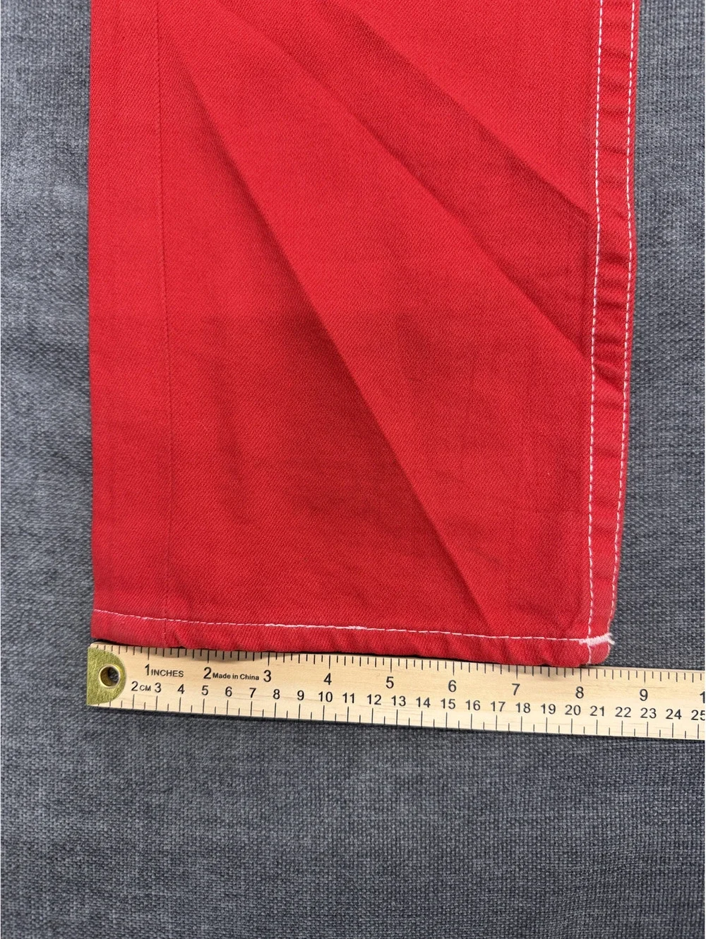 True Religion Red Straight Leg Jeans Size 36
